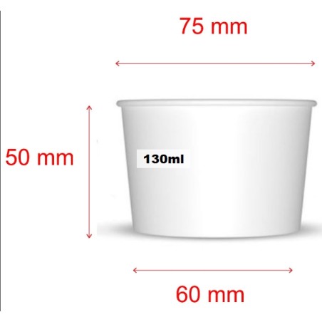 Miska na zmrzlinu 130 biela (25/1000ks)