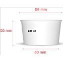 MiMiska na zmrzlinu 245 biela (25/600ks)