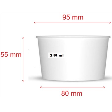 Miska na zmrzlinu 245 biela (25/600ks)