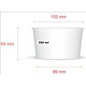 Miska na zmrzlinu 360 biela (25/500ks)