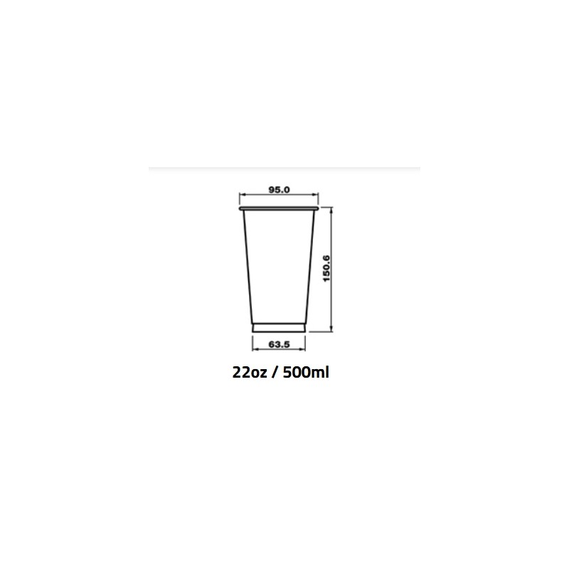 Pohár 500 ml PET pr.95mm (50/1200ks)