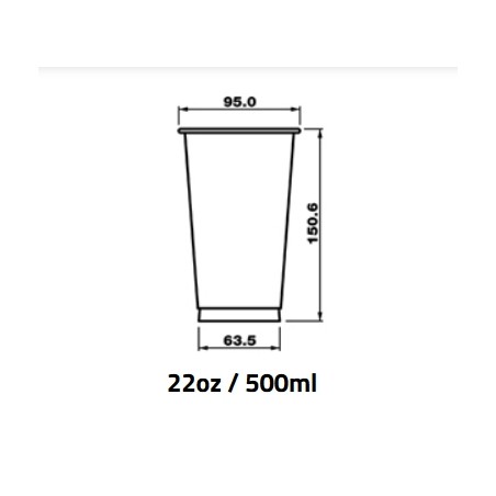 Pohár 500 ml PET pr.95mm (50/1200ks)