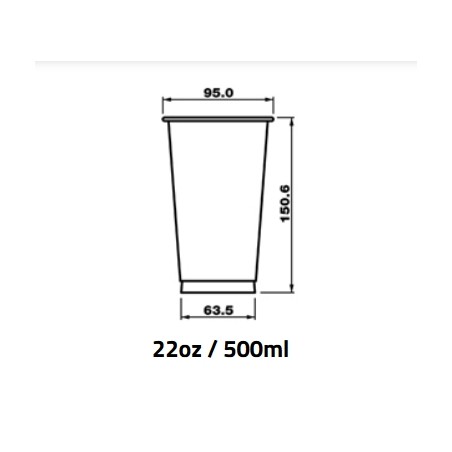 Pohár 500ml PET pr.95mm (50/1200ks)