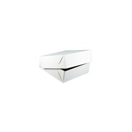 Krabica na zákusky K 18x13x8cm bez ručky biela (50ks)
