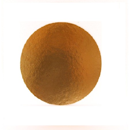 Okrúhly hrubý podnos na tortu  26cm zlatý (1ks)