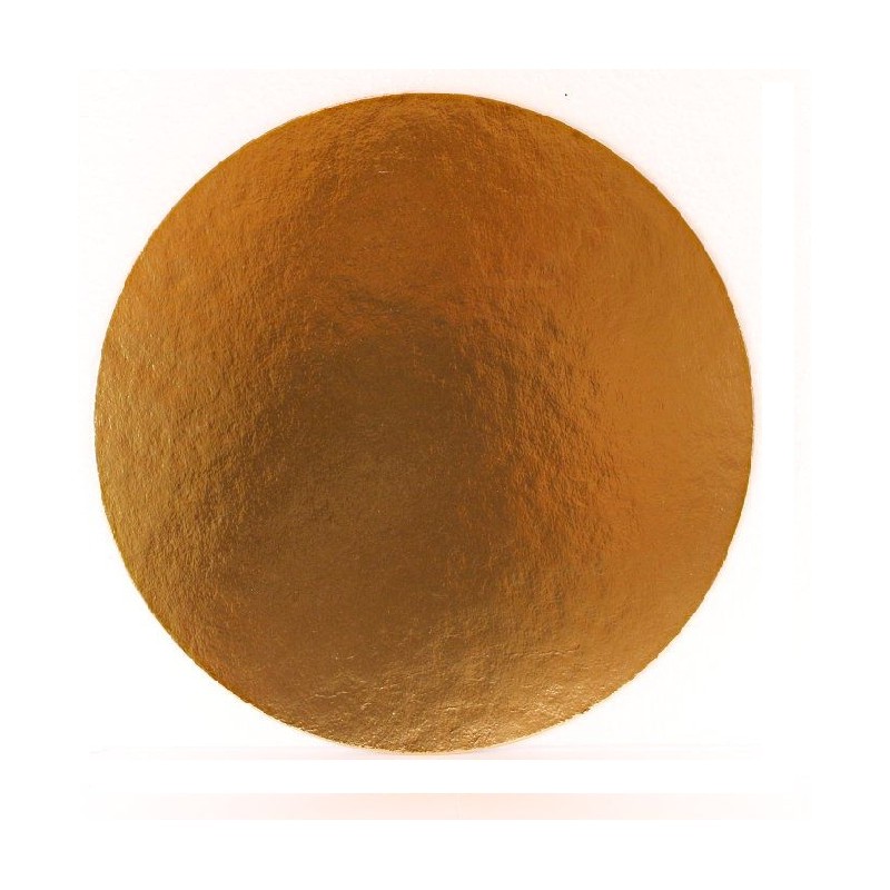 Okrúhly hrubý podnos na tortu 32cm zlatý (1/50ks)